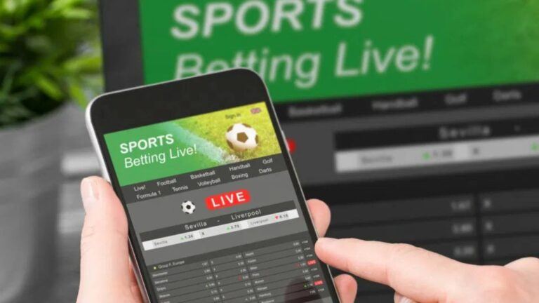 Mobile betting apps on smartphone screen