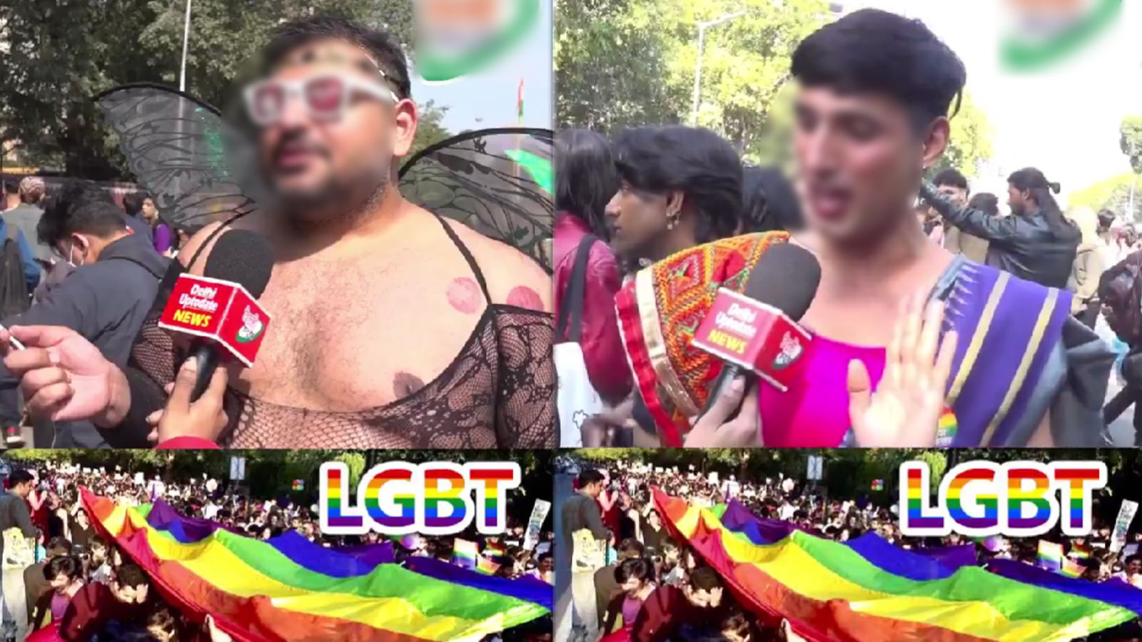 New Delhi LGBT street confrontation video
