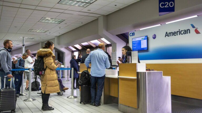 Passenger checking airline ticket price