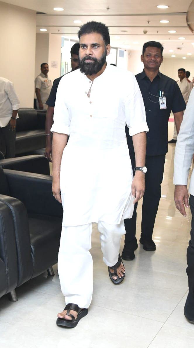 Pawan Kalyan In White Kurta Assembly