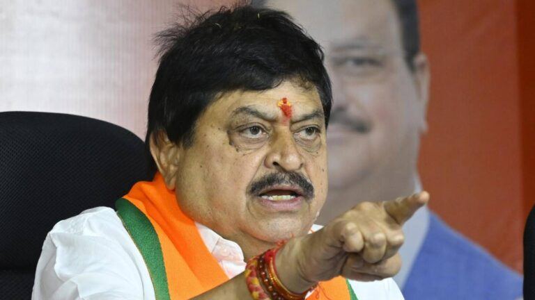 Ramachander Rao speaking to media