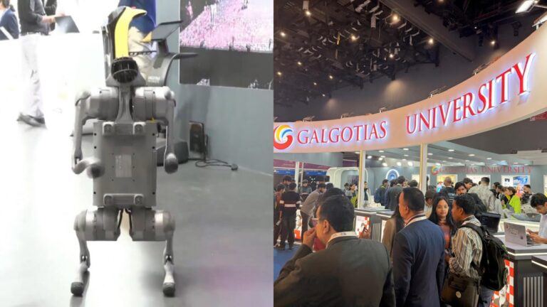 Robodog displayed at AI summit booth