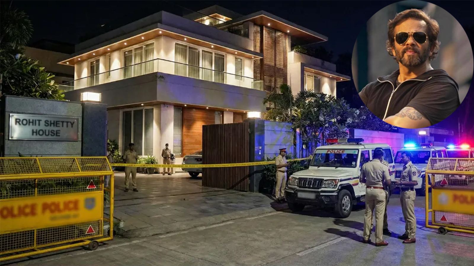 Police outside Rohit Shetty residence after firing