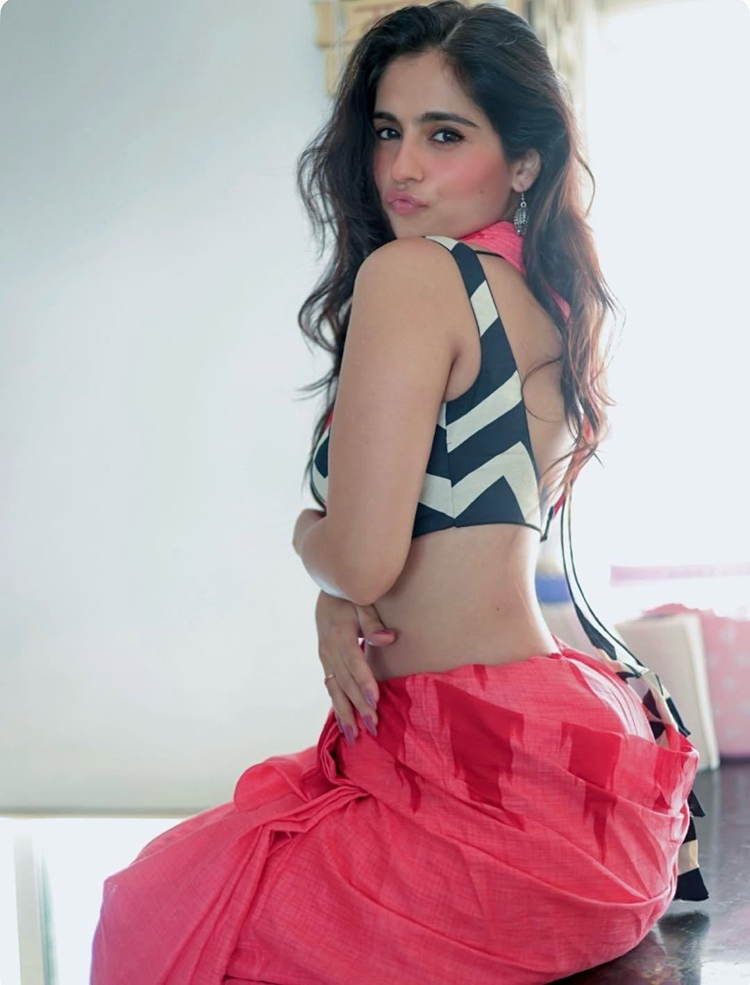 Rose Sardana Displaying Playful Pout Expression