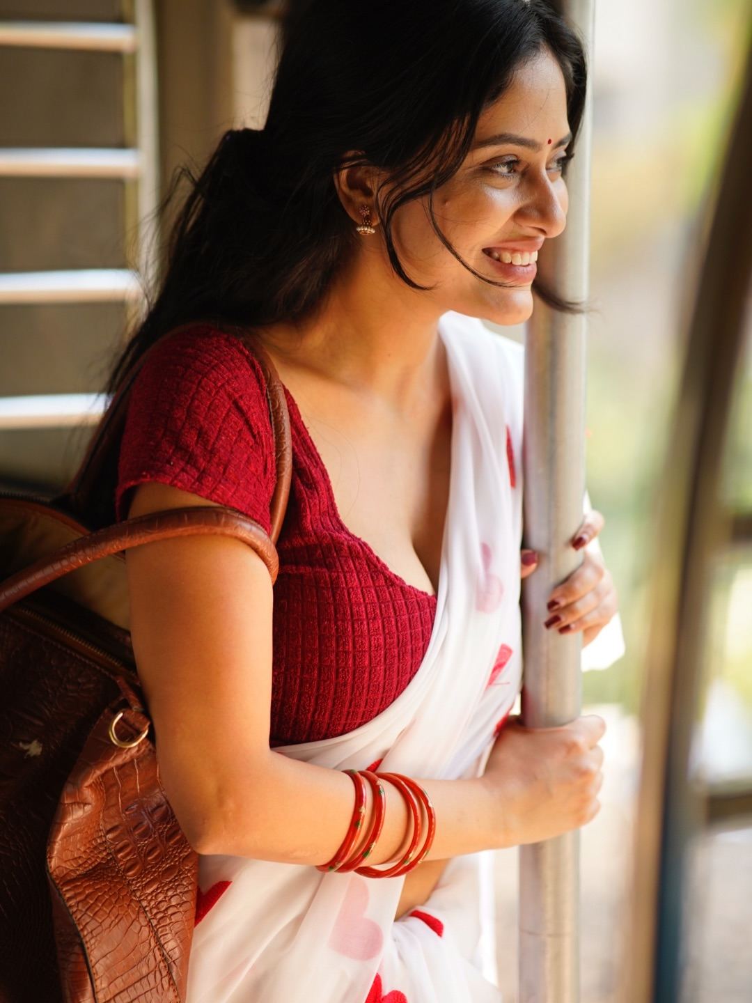 Radiant Sanya Thakurrr Smiling In Trendy White Wrap