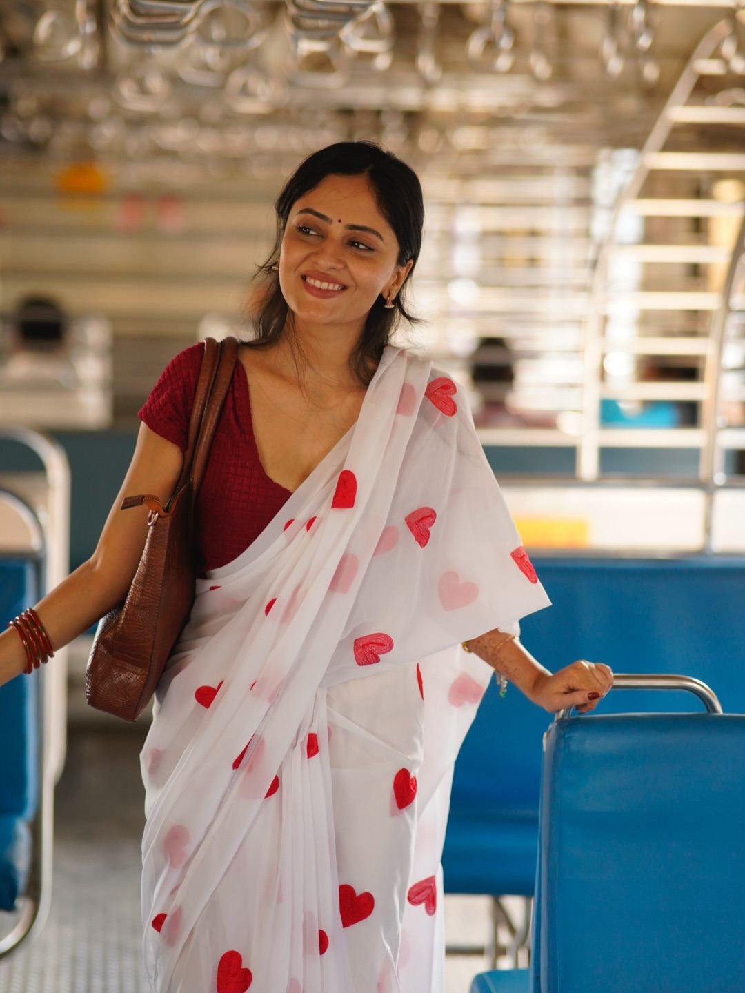 Sultry Side Profile Of Sanya Thakurrr In Train