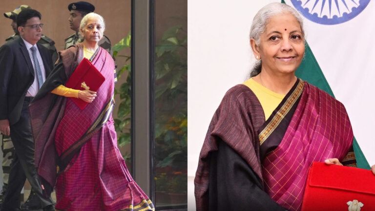 Sitharaman during Budget day address