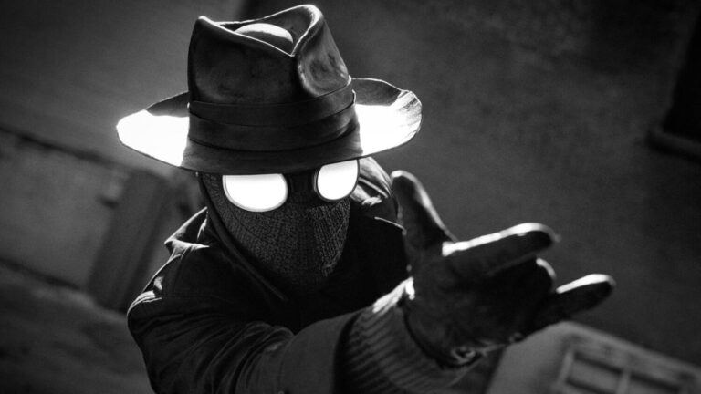 Spider-Noir black and white visual
