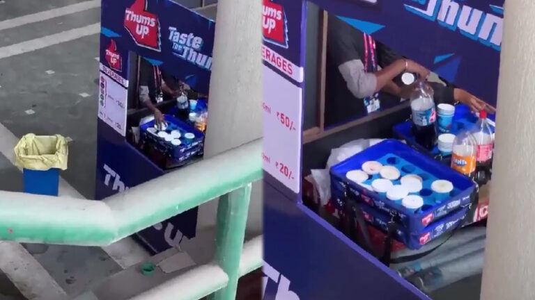 Thums Up reuse claim at Delhi stadium