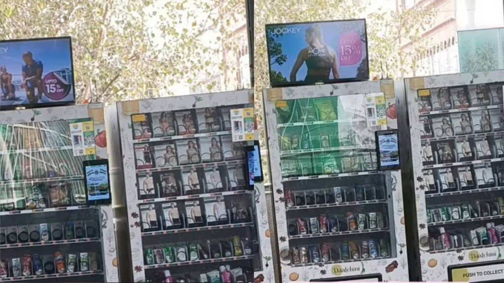 Undergarment vending machine at Delhi Metro