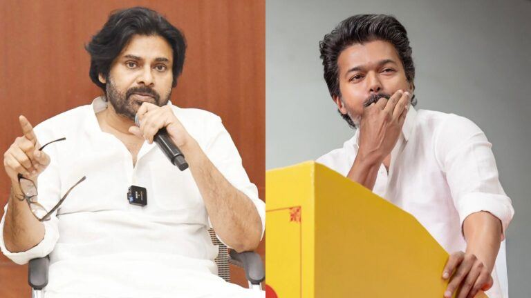 Vijay addressing Vellore rally