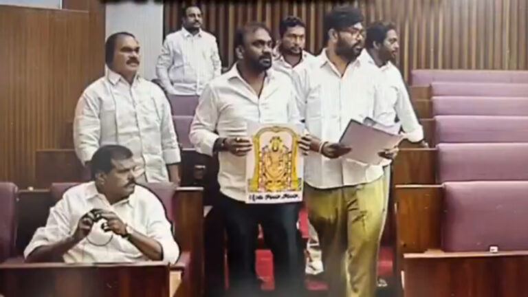 YSRCP leaders raising adulterated ghee allegations against CM Chandrababu Naidu in Andhra Pradesh council