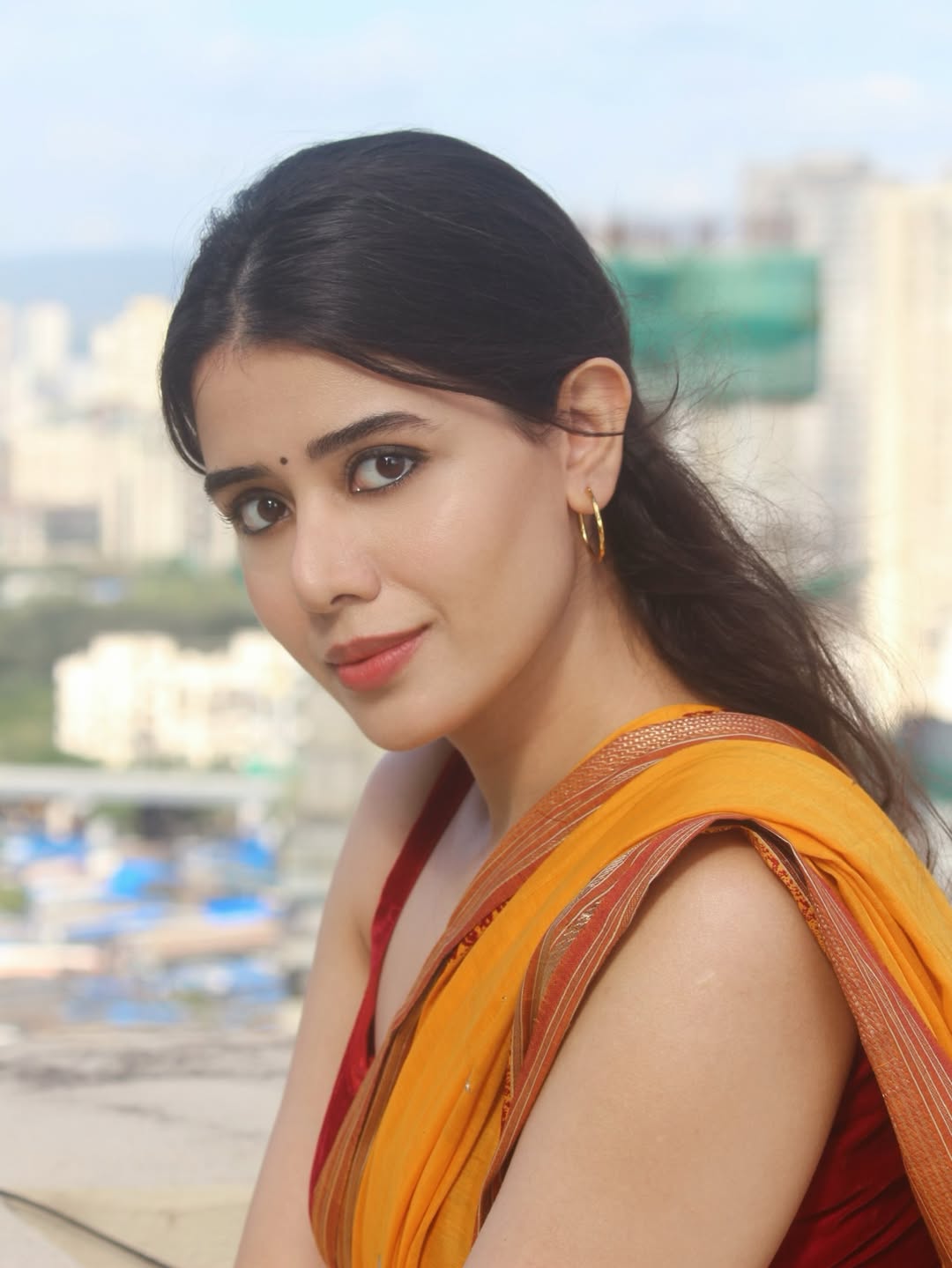 Aartii S Chhikara Radiant Smile In Yellow Saree