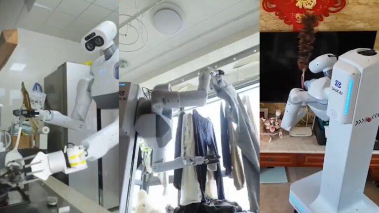 AI robot doing home chores
