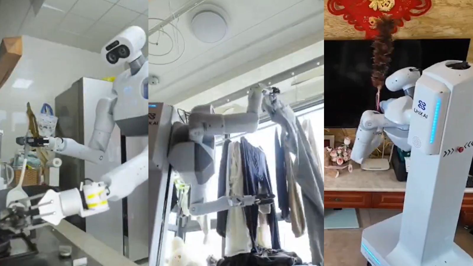 AI robot doing home chores