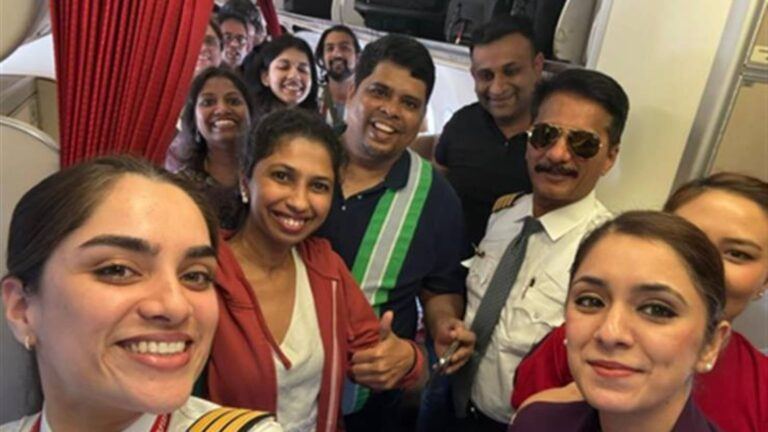 Air India Dubai to Delhi flight
