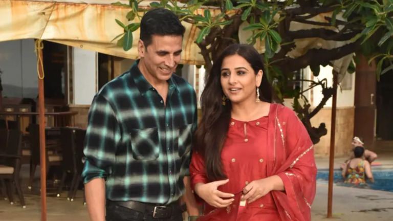 Akshay Kumar Vidya Balan Holi song shoot