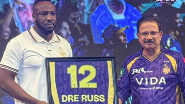 Andre Russell KKR jersey tribute