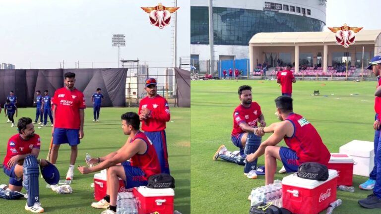 Arjun Tendulkar training with LSG squad