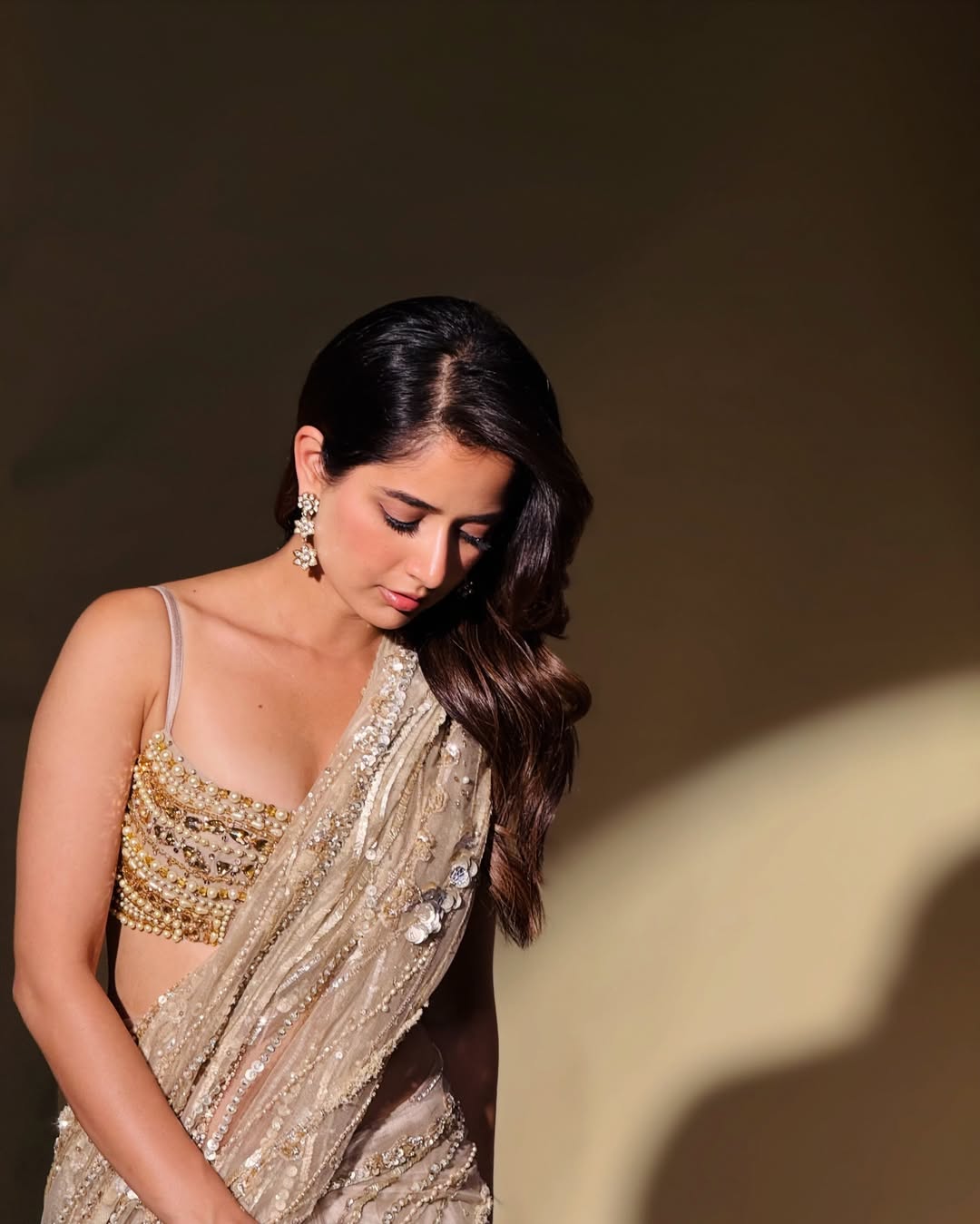 Ashika Ranganath Poised In Modern Saree Drape