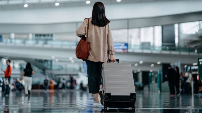 US visa and passport close view