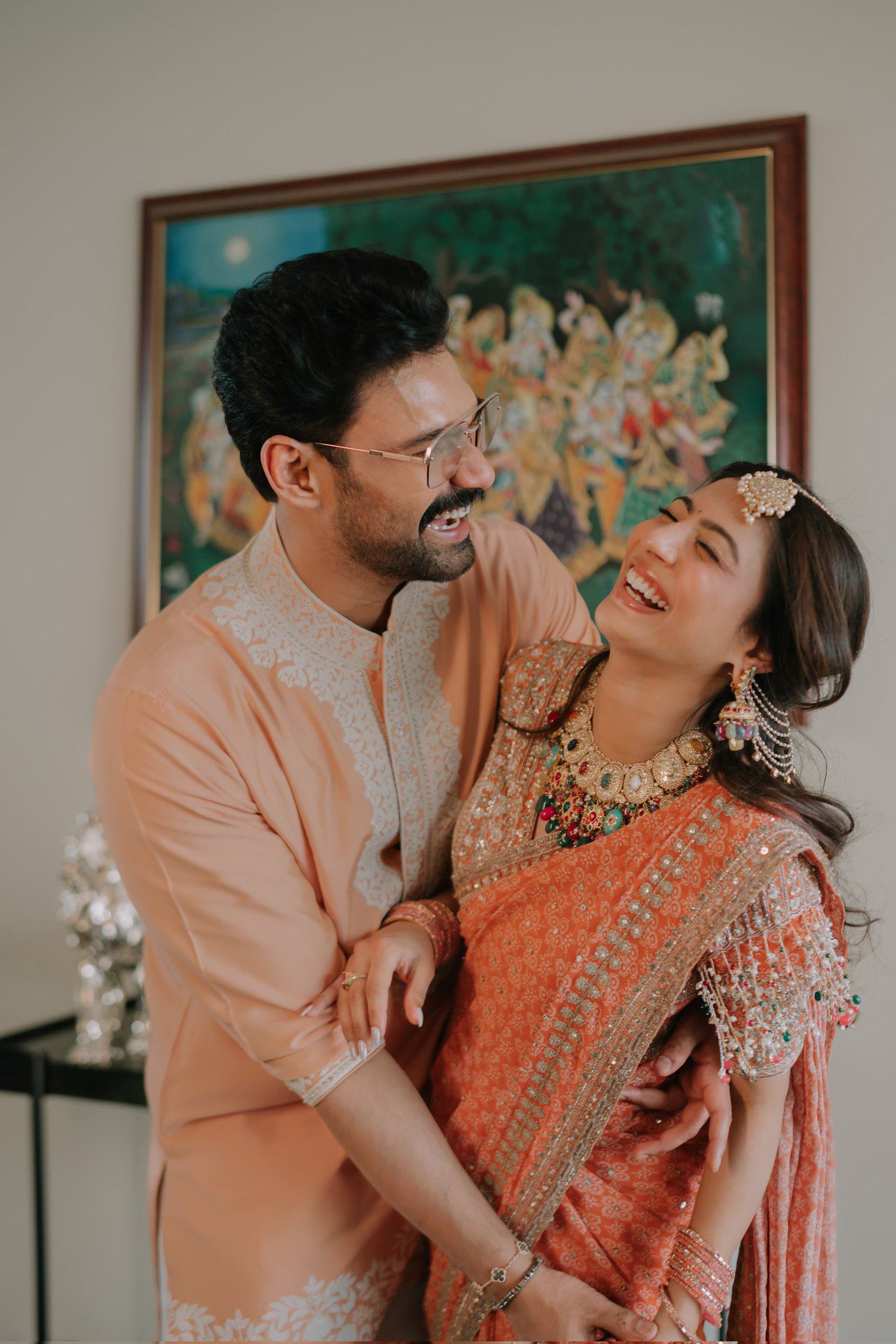 Srinivas Kavya Reddy Romantic Engagement Pose