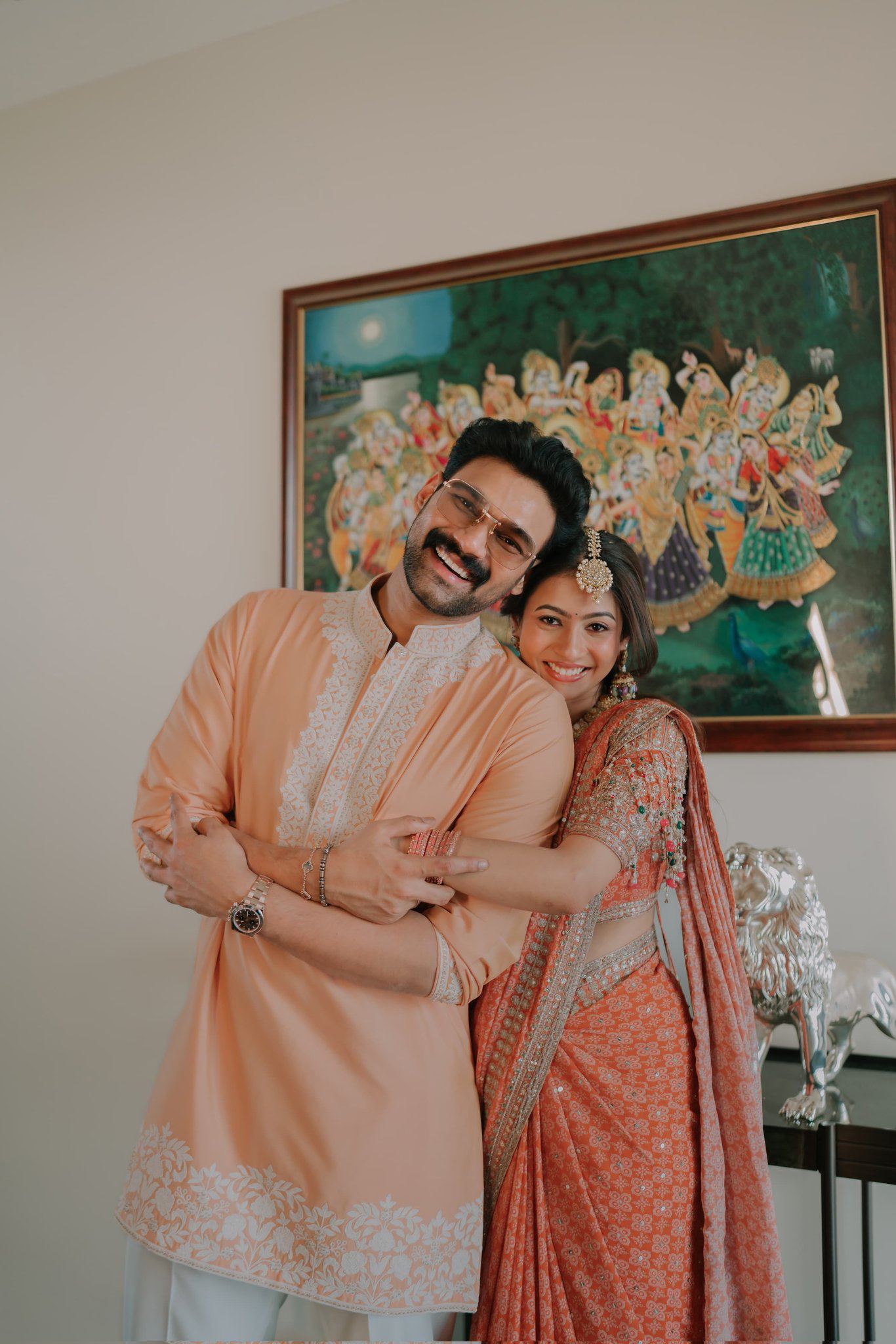 Kavya Reddy Regal Jewellery Saree Engagement Look