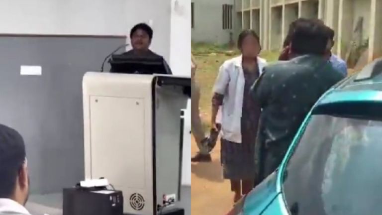 Bengaluru college controversy classroom scene