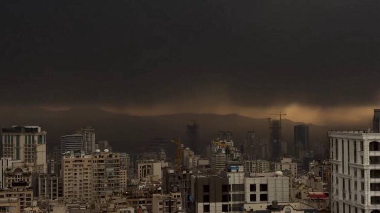 Black rain reported in Tehran