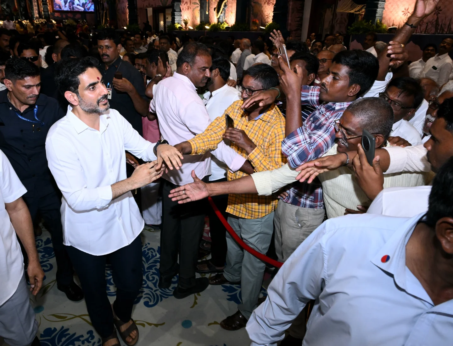 CBN, Nara Lokesh & Revanth Reddy at Dhulipalla Narendra's Daughter Wedding