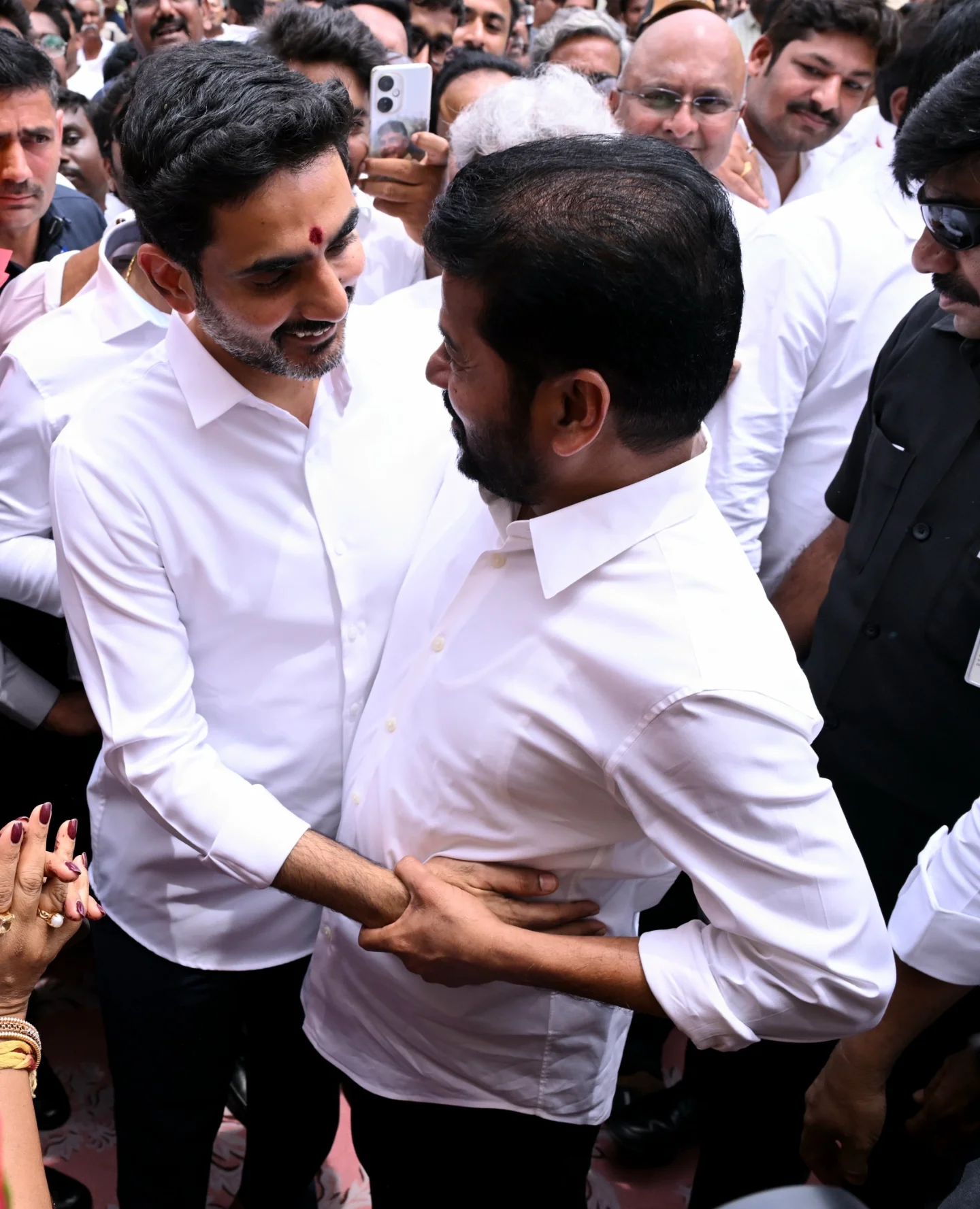 CBN, Nara Lokesh & Revanth Reddy at Dhulipalla Narendra's Daughter Wedding