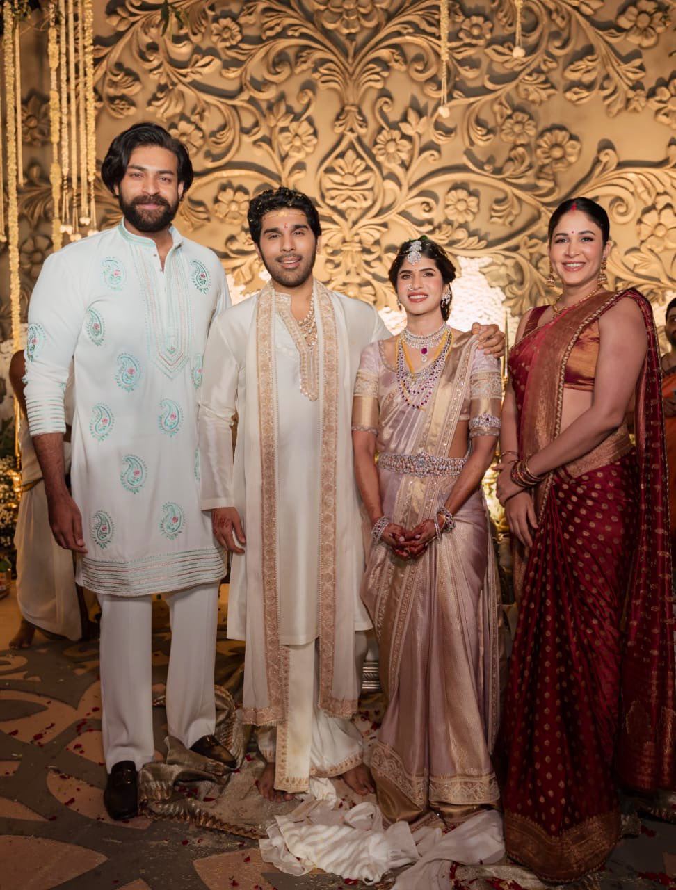 Varun Tej Lavanya Tripathi Pose With Couple