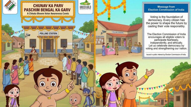 Chota Bheem voter awareness poster