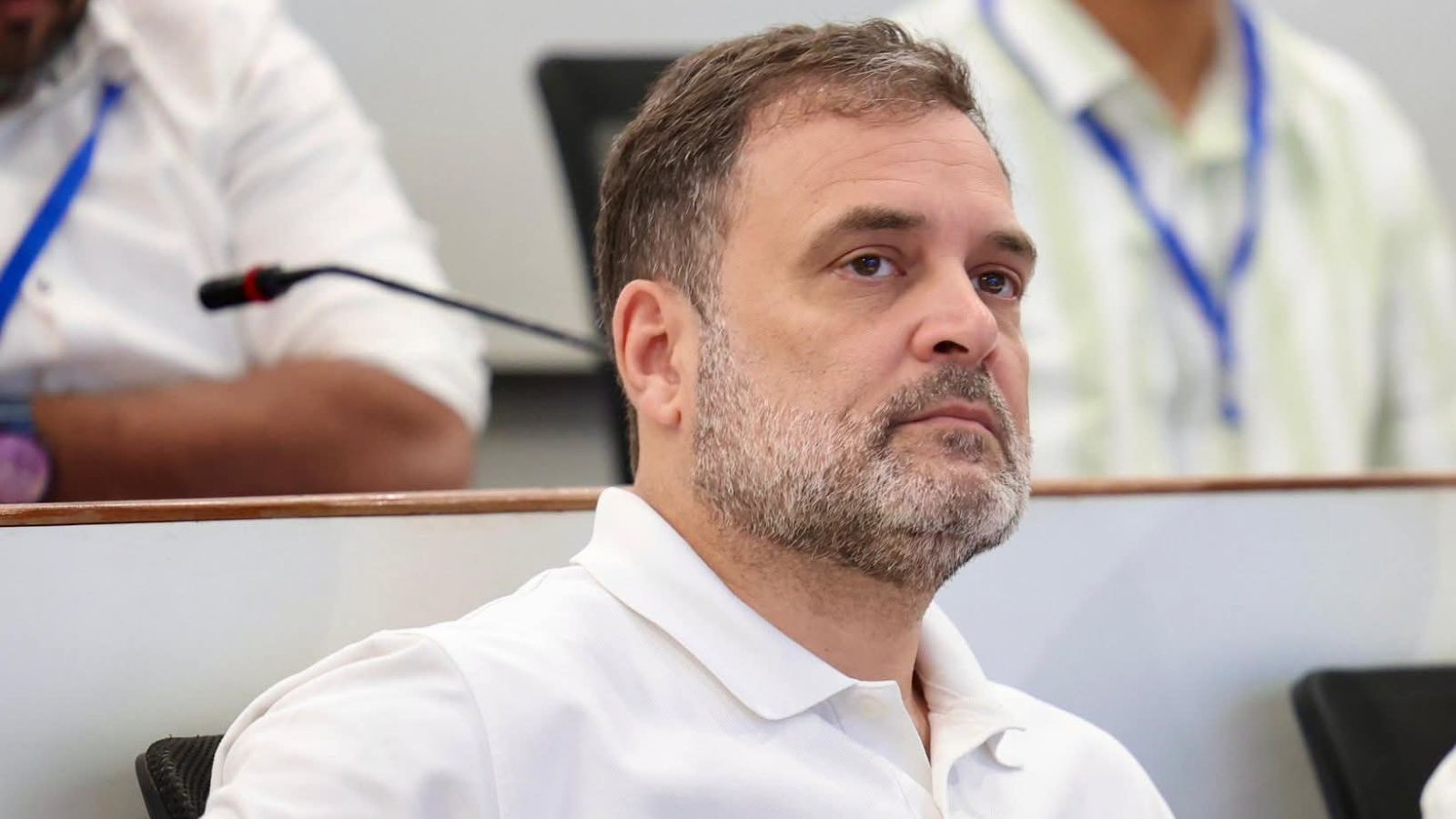 Congress leader Rahul Gandhi speaking about caste representation and equal opportunities during a public address.