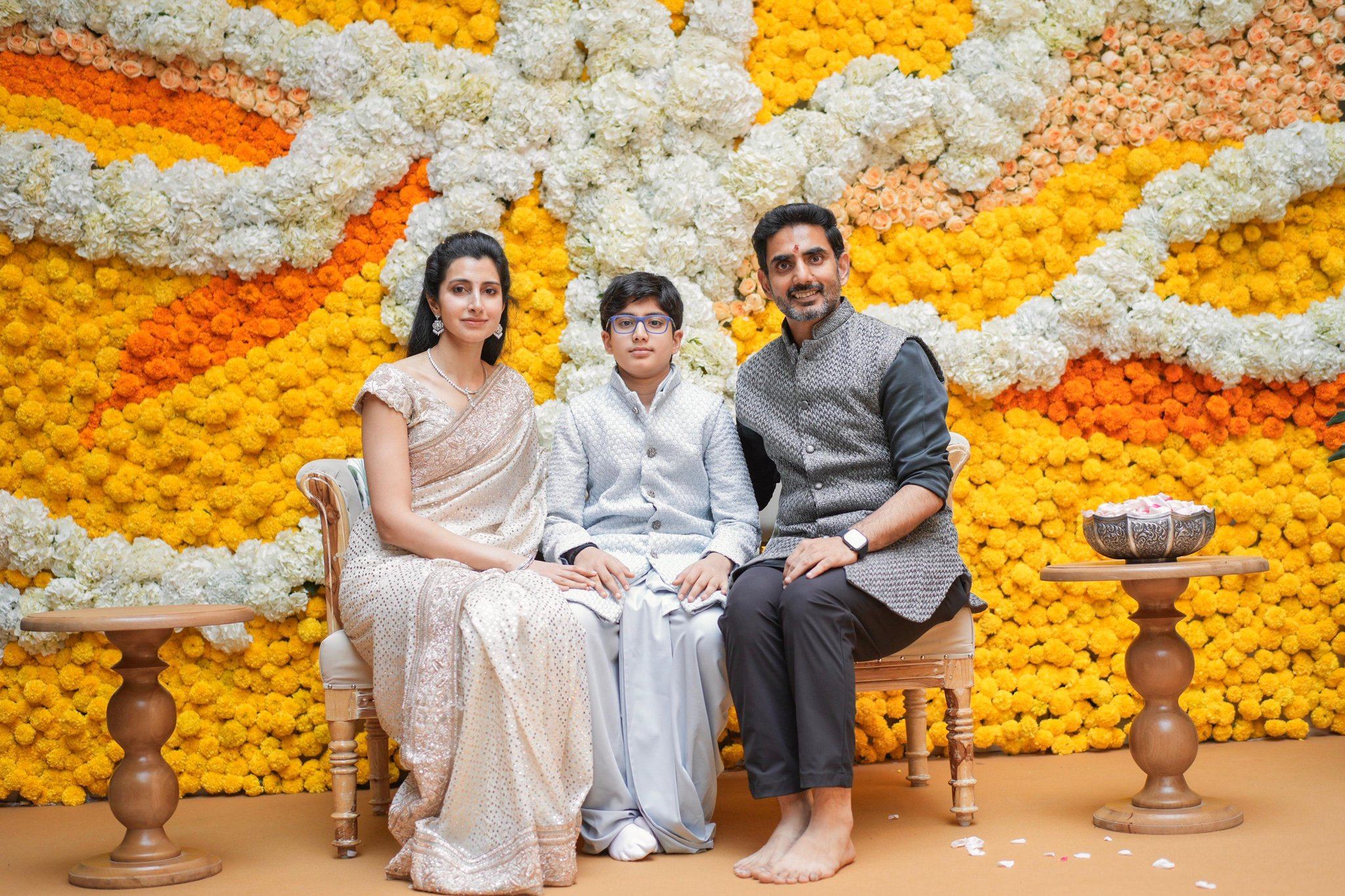 Devaansh Nara In Traditional Dhoti Ceremony Look