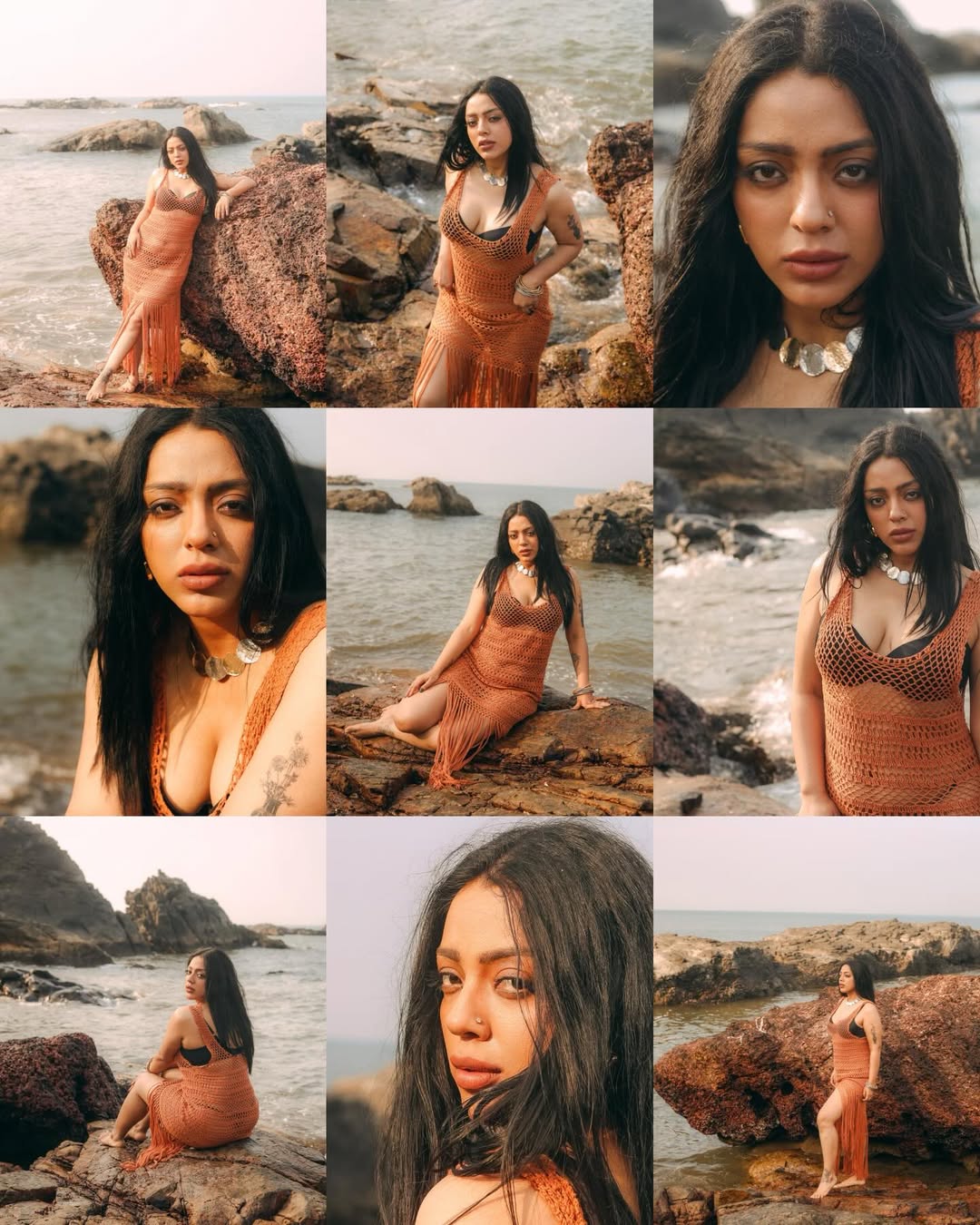 Fierce Expression Of Deviyani Sharma By The Sea