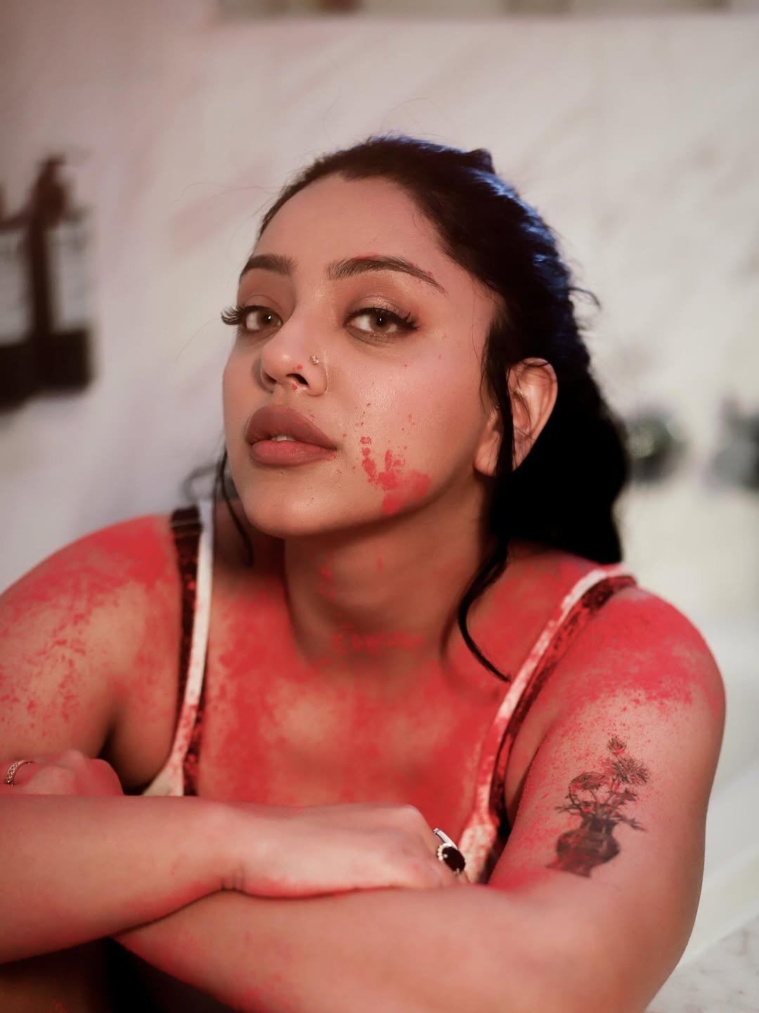 Deviyani Sharma Flaunting Grace In White Tank