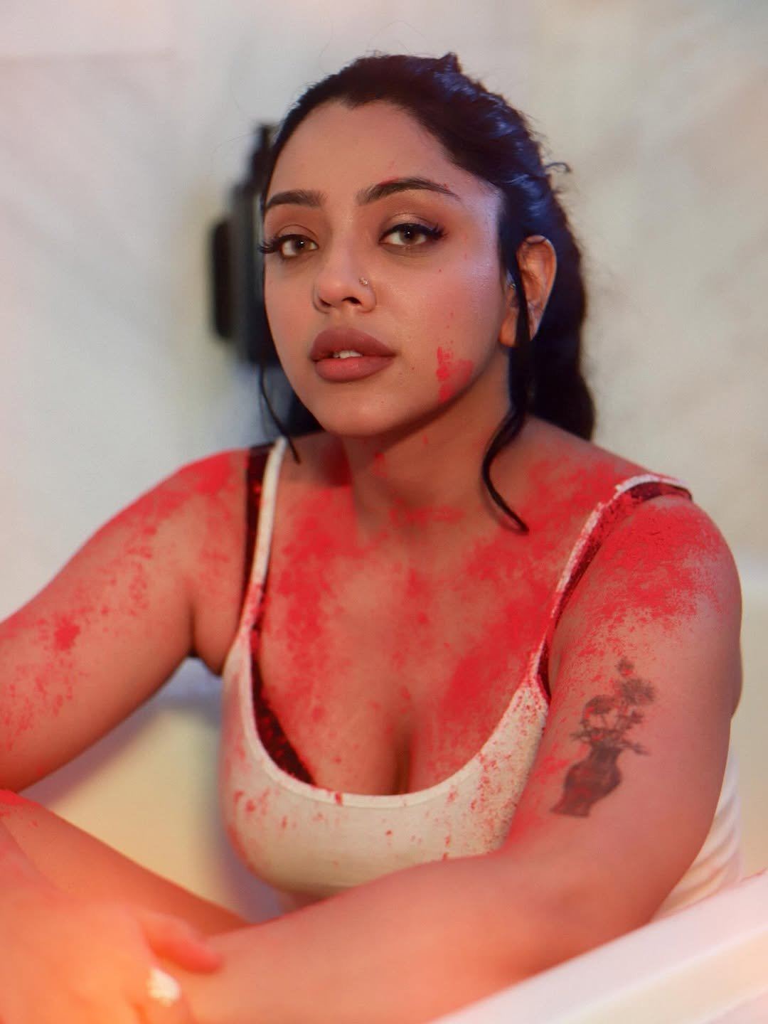 Deviyani Sharma Wearing Trendy Holi Color Mix