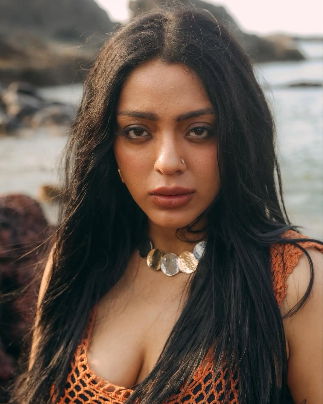 Deviyani Sharma Flaunting Bold Crochet Details