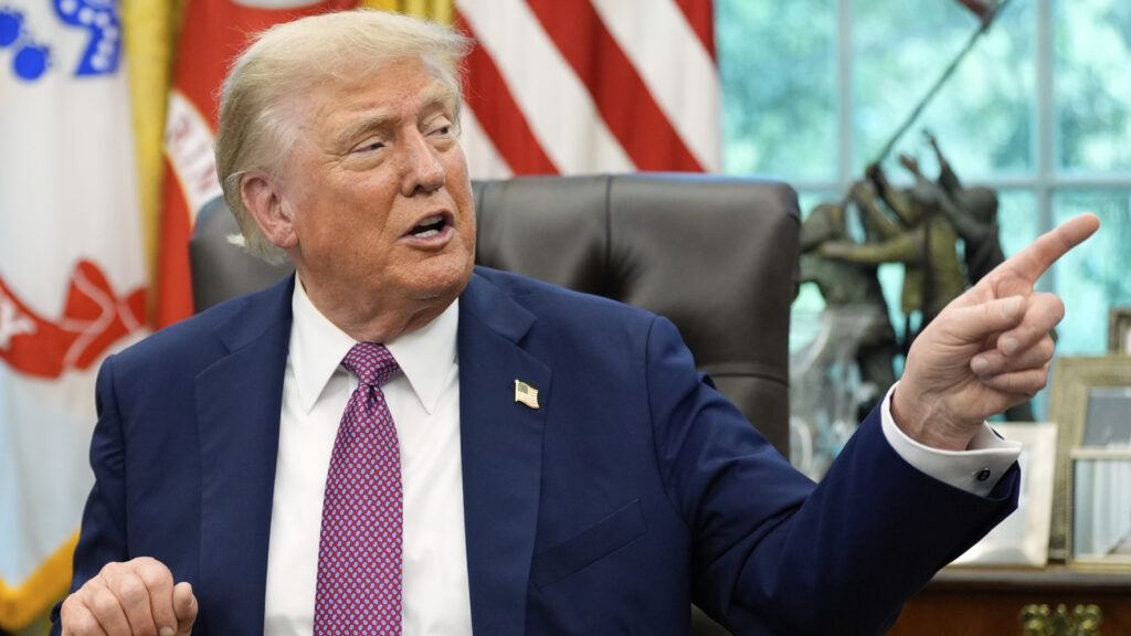Donald Trump tariffs impact and Iran war economic crisis illustration