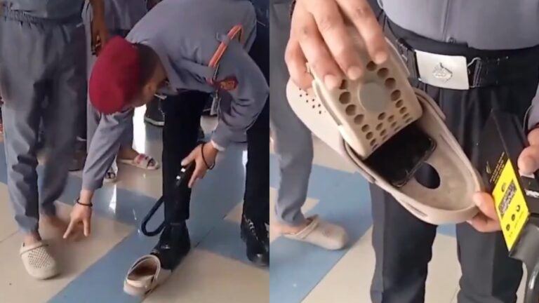 Exam cheating mobile hidden slippers