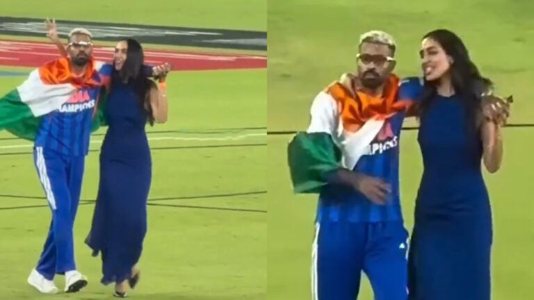 Hardik Pandya Mahieka celebration viral