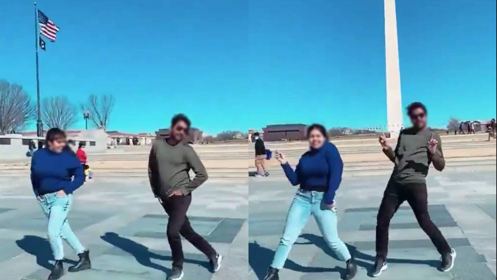Indian couple dance video at WWII memorial
