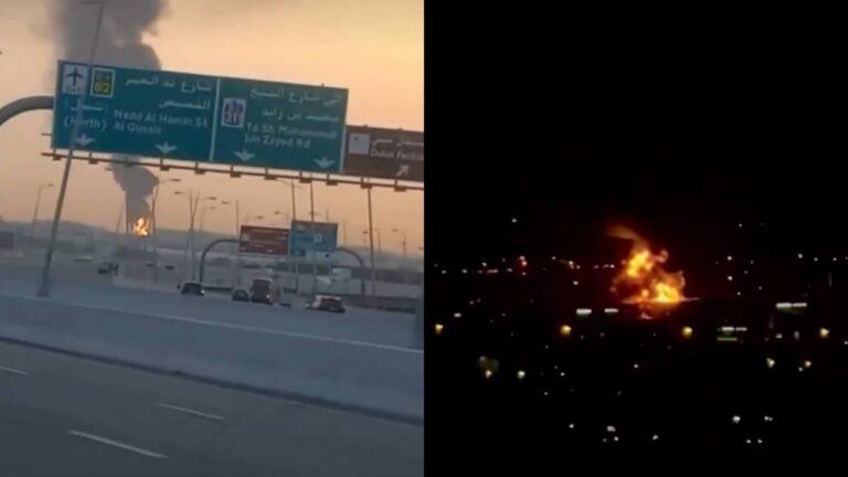 Iran strike fire near Dubai Airport