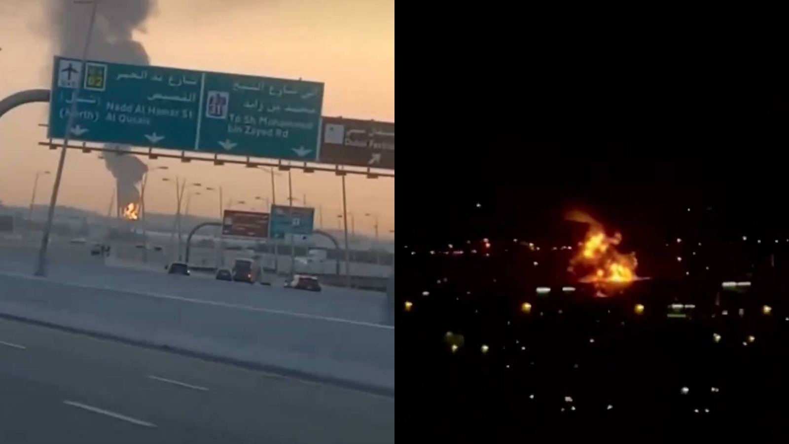 Iran strike fire near Dubai Airport