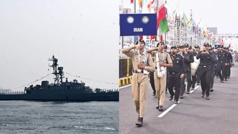 Iran warship IRIS Dena-75 that participated in Visakhapatnam Fleet Review before the attack near Sri Lanka