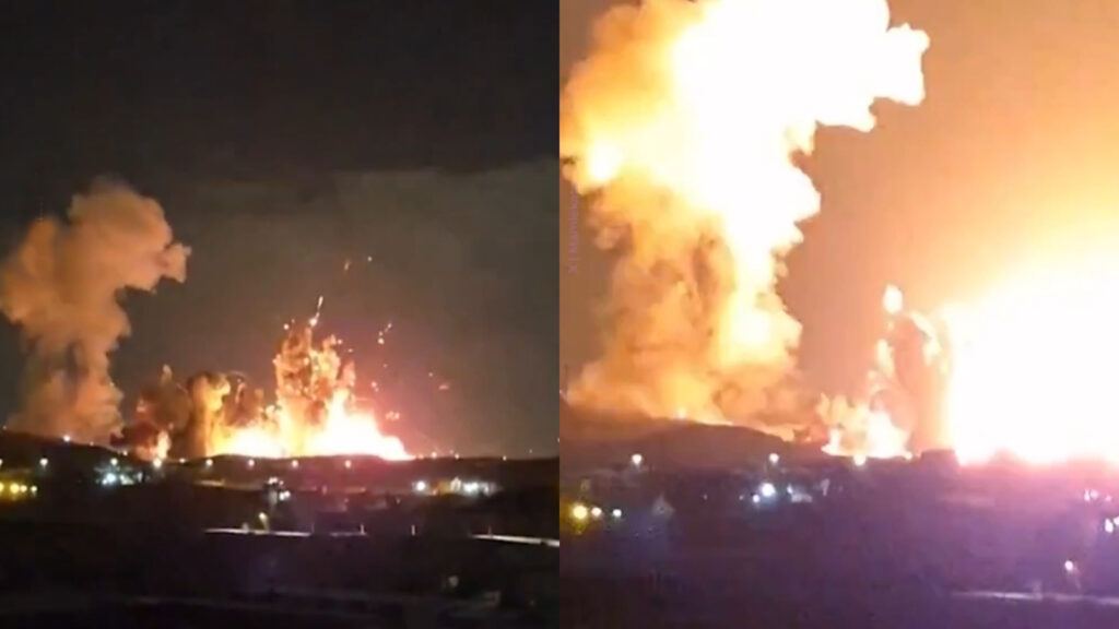Isfahan strike explosion visuals