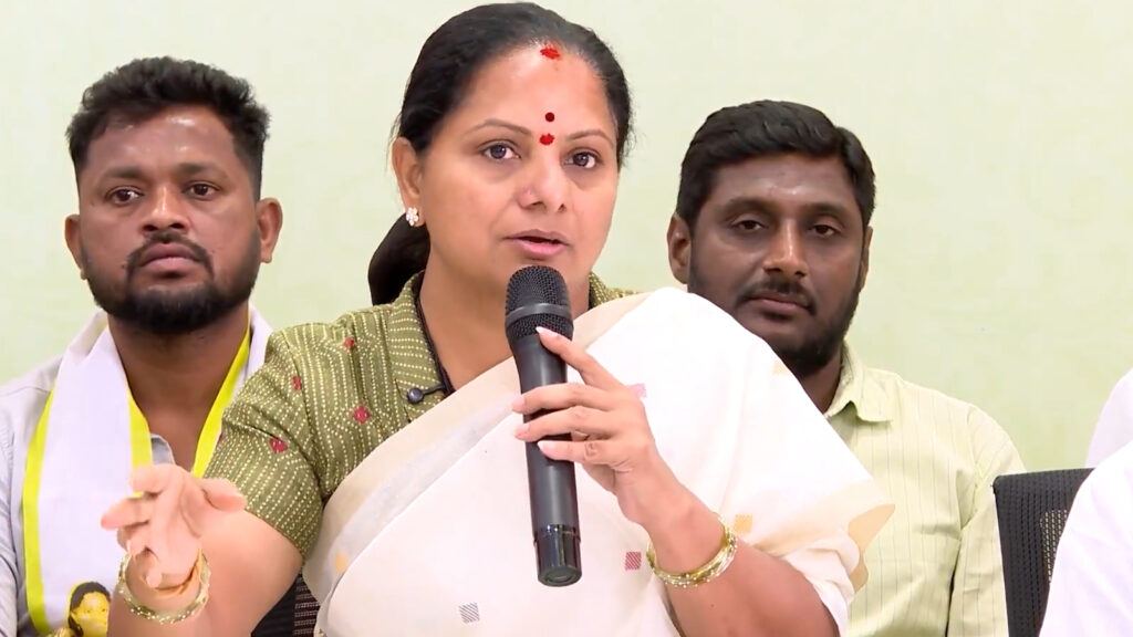 Kalvakuntla Kavitha speaking about new party and targeting KCR and Modi