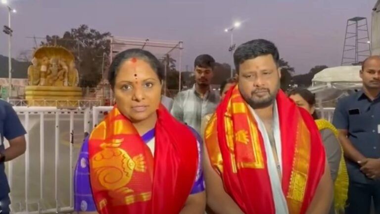 Kavitha Hints at New Party After Tirumala Visit