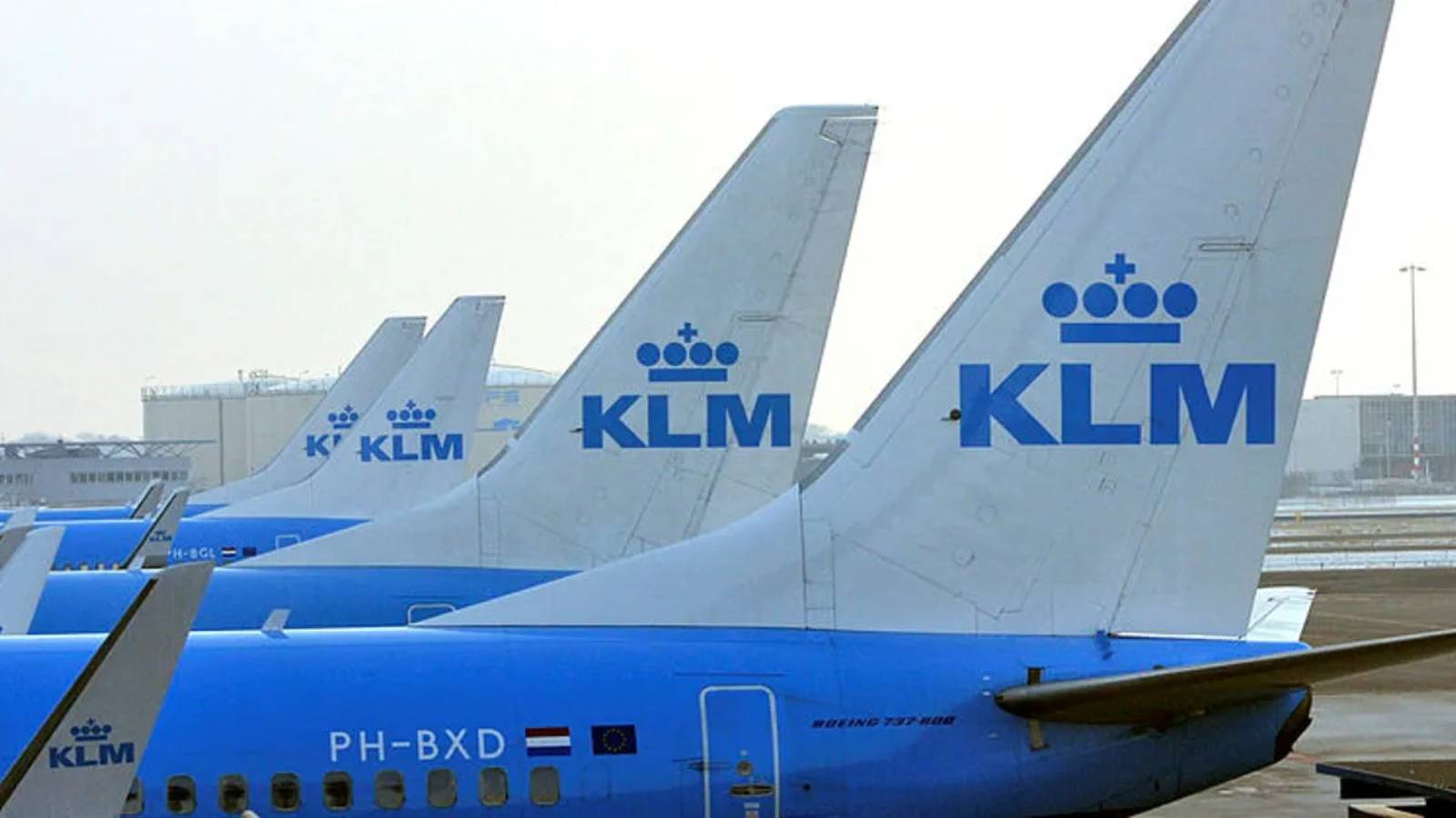 KLM aircraft at Dubai airport